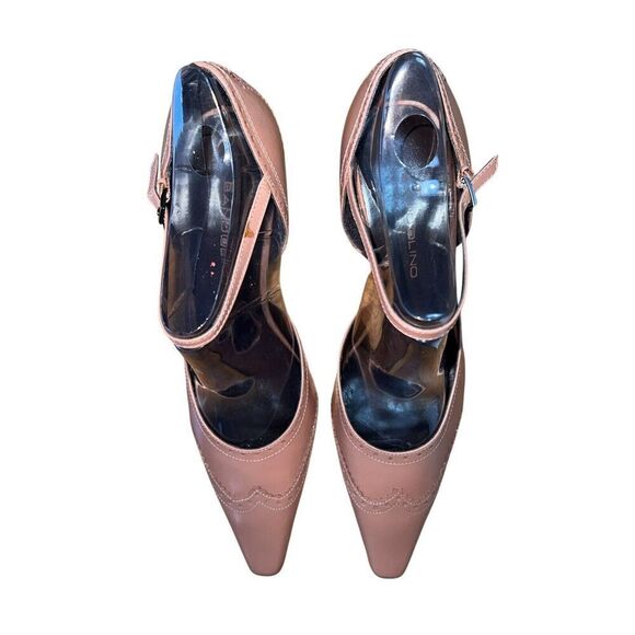 Bandolino Dark Natural Square Toe Heels With/Ankle Strap Women’s Sz 10 NWOB - Picture 4 of 11